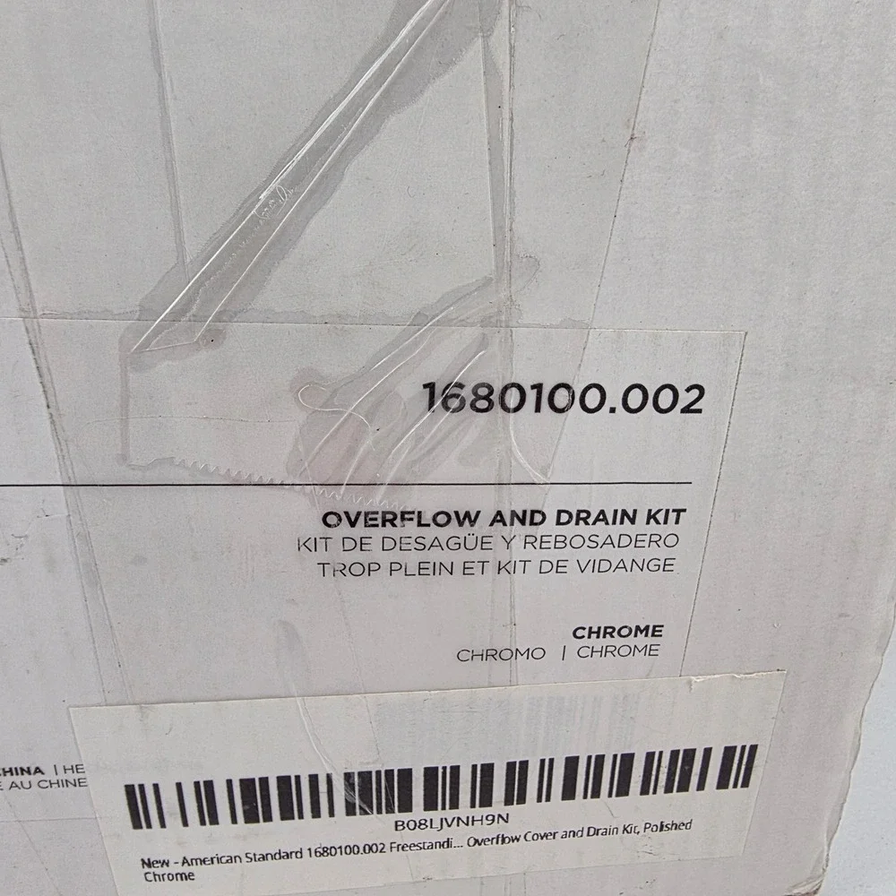 American Standard 1680100002 Freestanding Bathtub Overflow Drain Polished Chrome
